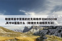 敏捷项目中常用的优先级排序法MOSCOW,其中M是指什么（敏捷优先级排序方法）