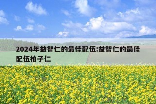 2024年益智仁的最佳配伍:益智仁的最佳配伍柏子仁