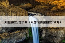 天逸游积分怎么用（天逸行旅游集散公众号）