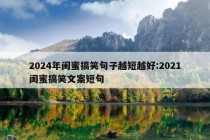 2024年闺蜜搞笑句子越短越好:2021闺蜜搞笑文案短句