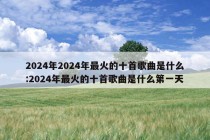 2024年2024年最火的十首歌曲是什么:2024年最火的十首歌曲是什么第一天