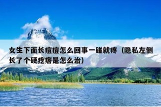 女生下面长痘痘怎么回事一碰就疼（隐私左侧长了个硬疙瘩是怎么治）