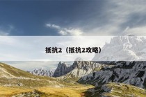 抵抗2（抵抗2攻略）