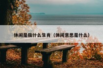 休闲是指什么生肖（休闲意思是什么）