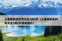 儿童脑筋急转弯大全3到6岁（儿童脑筋急转弯大全3到6岁搞笑图片）