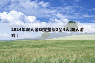 2024年双人游戏完整版2至4人:双人游戏 !