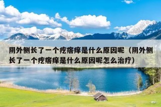 阴外侧长了一个疙瘩痒是什么原因呢（阴外侧长了一个疙瘩痒是什么原因呢怎么治疗）