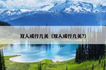 双人成行几关（双人成行几关?）