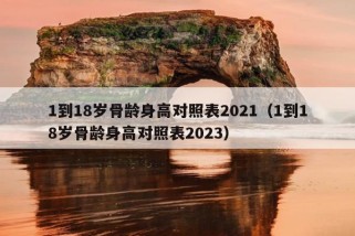 1到18岁骨龄身高对照表2021（1到18岁骨龄身高对照表2023）