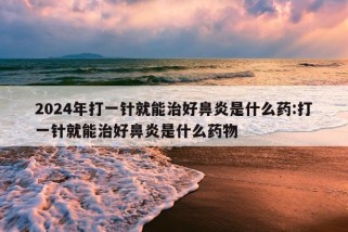 2024年打一针就能治好鼻炎是什么药:打一针就能治好鼻炎是什么药物