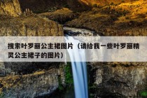 搜索叶罗丽公主裙图片（请给我一些叶罗丽精灵公主裙子的图片）