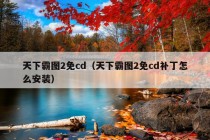 天下霸图2免cd（天下霸图2免cd补丁怎么安装）