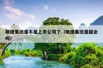 敏捷集团是不是上市公司了（敏捷集团是国企吗）