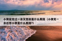 小便尿完过一会又想尿是什么原因（小便完一会还想小便是什么原因?）