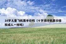 10岁儿童飞机票半价吗（十岁孩子机票价格和成人一样吗）