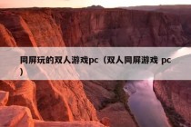 同屏玩的双人游戏pc（双人同屏游戏 pc）