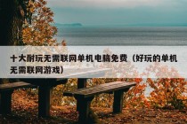 十大耐玩无需联网单机电脑免费（好玩的单机无需联网游戏）