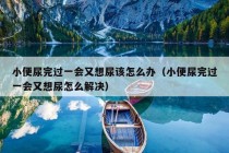 小便尿完过一会又想尿该怎么办（小便尿完过一会又想尿怎么解决）