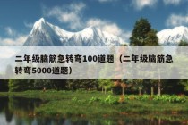 二年级脑筋急转弯100道题（二年级脑筋急转弯5000道题）