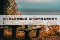 游卡怎么查充值记录（游卡能凭什么找回账号）