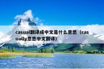 casual翻译成中文是什么意思（casually意思中文翻译）