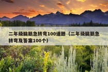 二年级脑筋急转弯100道题（二年级脑筋急转弯及答案100个）