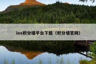 ios积分墙平台下载（积分墙官网）