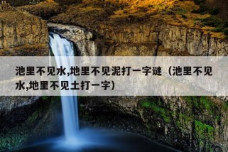 池里不见水,地里不见泥打一字谜（池里不见水,地里不见土打一字）