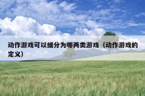 动作游戏可以细分为哪两类游戏（动作游戏的定义）