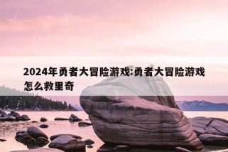 2024年勇者大冒险游戏:勇者大冒险游戏怎么救里奇