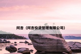 阿杏（阿杏投资管理有限公司）