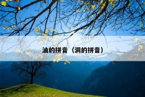 油的拼音（洞的拼音）