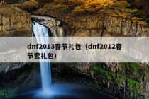 dnf2013春节礼包（dnf2012春节套礼包）