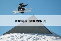 游戏vip卡（游戏中的vip）