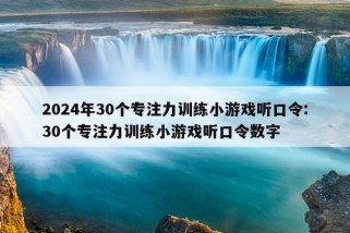 2024年30个专注力训练小游戏听口令:30个专注力训练小游戏听口令数字