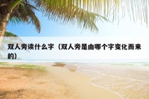 双人旁读什么字（双人旁是由哪个字变化而来的）