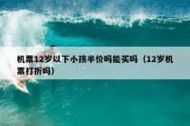 机票12岁以下小孩半价吗能买吗（12岁机票打折吗）