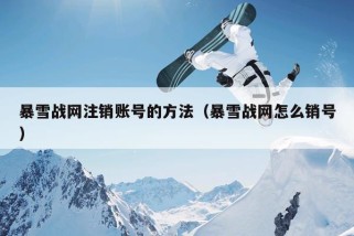 暴雪战网注销账号的方法（暴雪战网怎么销号）