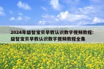 2024年益智宝贝早教认识数字视频教程:益智宝贝早教认识数字视频教程全集