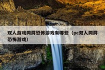 双人游戏同屏恐怖游戏有哪些（pc双人同屏恐怖游戏）