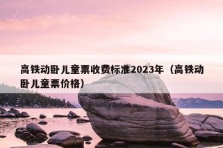 高铁动卧儿童票收费标准2023年（高铁动卧儿童票价格）