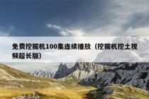 免费挖掘机100集连续播放（挖掘机挖土视频超长版）