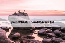 paint的英语（paint的英语音标）