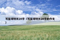 写篮球特长20字（写篮球特长20字的作文）