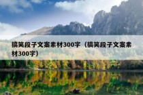 搞笑段子文案素材300字（搞笑段子文案素材300字）