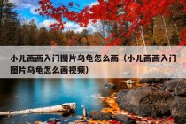 小儿画画入门图片乌龟怎么画（小儿画画入门图片乌龟怎么画视频）