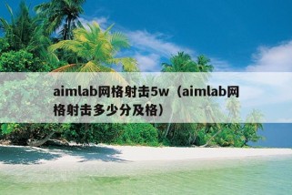 aimlab网格射击5w（aimlab网格射击多少分及格）