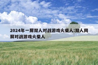 2024年一屏双人对战游戏火柴人:双人同屏对战游戏火柴人