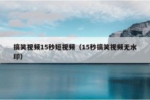 搞笑视频15秒短视频（15秒搞笑视频无水印）