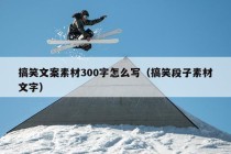 搞笑文案素材300字怎么写（搞笑段子素材文字）